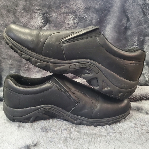 Merrell Jungle Moc Slip On Slip Resistant Work Shoe - Picture 2 of 4